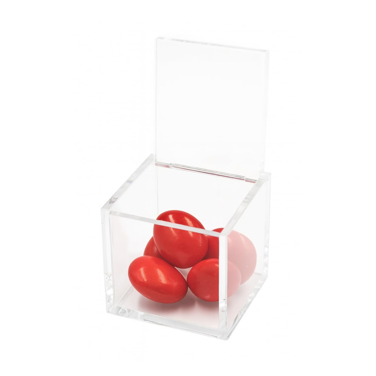 VIRSUS Pack of 50 Transparent Plexiglass Boxes, 5 x 5 x 5 cm, Perfect for Sweets, Wedding, Christening, Communion, Party, Birth, Diploma