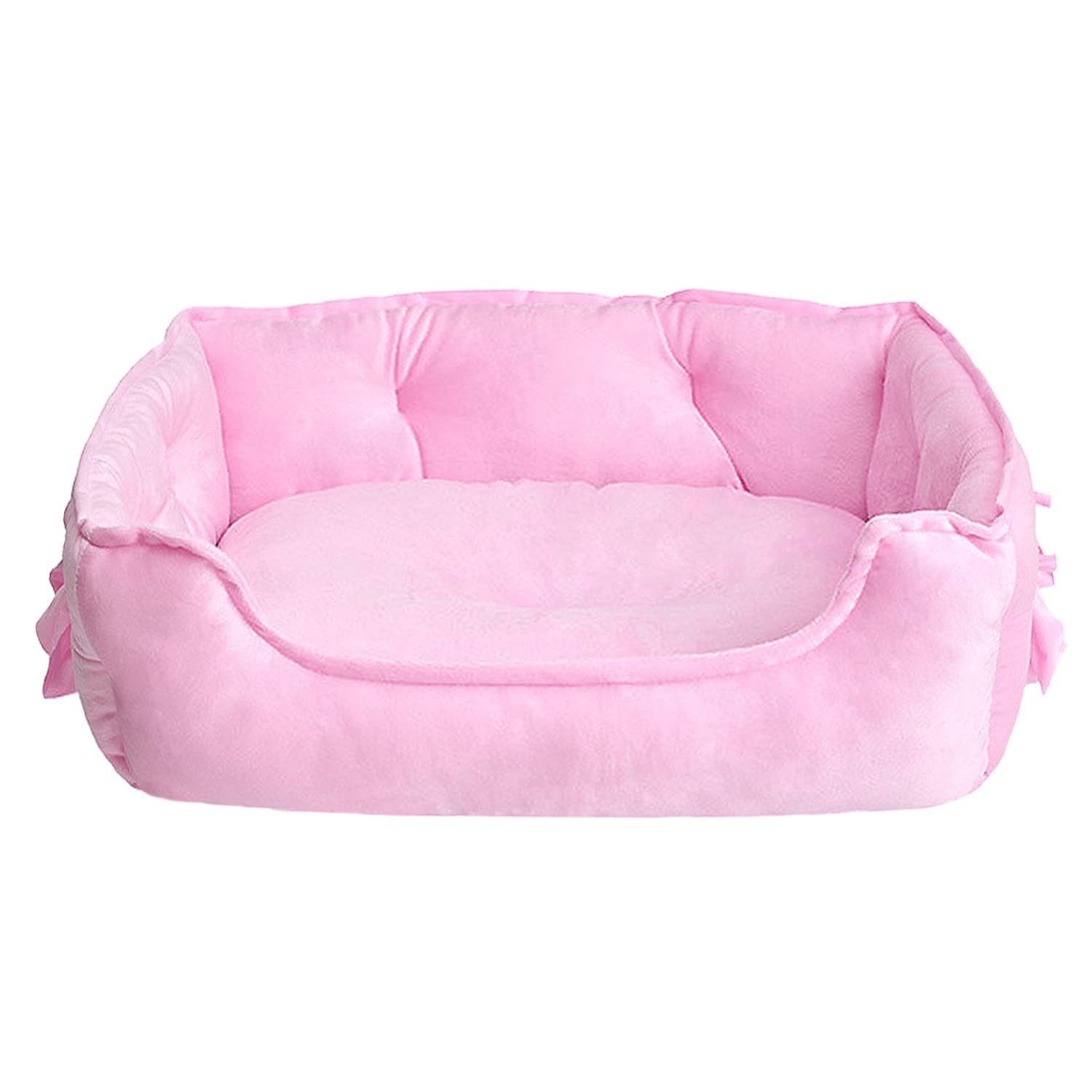 Photo 1 of pawstrip Cute Princess Dog Bed Pink Puppy Bed for Small Dogs Breathable Cat Couch Bowknot Pet Cushion Comfortable Kitten Nest Girl Doggy Sofa, Waterproof Bottom (Pink)