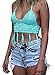 Bellady Women's Fringed Bikini Bra Tassel Crochet Bralette Bikini Tops Vest