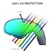 OutdoorMaster OTG Ski Goggles - Over Glasses Ski/Snowboard Goggles for Men, Women & Youth - 100% UV Protection (Black Frame + VLT 18% Grey Lens with Full REVO Green)