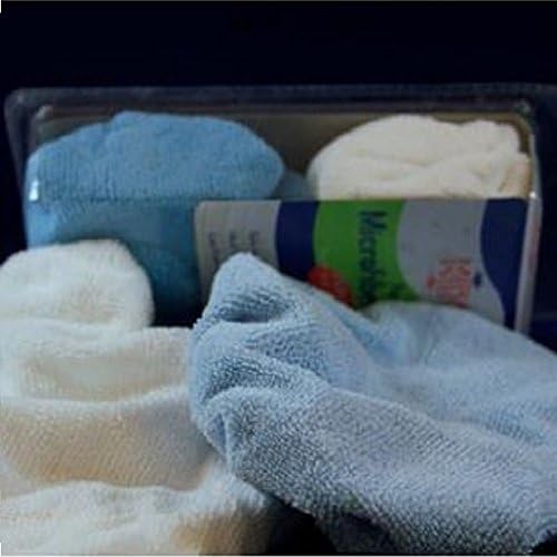 4 Pack New Microfiber 9-10 Buffer Bonnets Polishing Detailing Blue / White