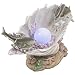 Dolphins Swimming Over Clam Shell with LED Light Color Changing Pearl Statue or Night Light for Decorative Artistic Sculptures in Tropical & Beach Decor As Gifts for Dolphin Lovers