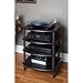 Pangea Audio Vulcan Four Shelf Audio Rack, Media Stand, and Components Cabinet 4 Shelf Espresso