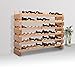 HOMCOM Stackable Wine Rack, Modular Storage Shelves, 72-Bottle Holder, Freestanding Display Rack for Kitchen, Pantry, Cellar, Natural