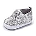 Enteer Baby Girls' Bling Loafers Shoes (3-6months, Bling)