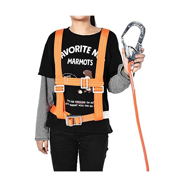 Absturzsicherung Sicherheitsgurt, Klettergurt Taille Hüfte Schutz Gürtel, Fallschutz Auffanggurt, Verstellbarer… – Bild 7