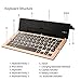 Foldable Bluetooth Keyboard, iEGrow F18 Universal Portable Bluetooth 3.0 Wireless Keyboard with Kickstand Holder For Apple iPad iPhone IOS, Andriod, Windows(Gold)