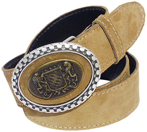 Werner Trachten Trachtengürtel-3696 Cinturón, Braun (Antikbraun 04), 125 cm Unisex Adulto