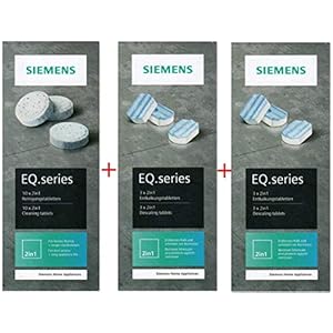 SIEMENS TZ80002A Reinigingstabletten, 10 stuks, + 6 ontkalkingstabletten