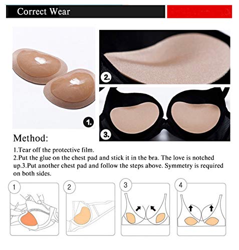 Silicone Push Up Adhesive Sticky Bra Inserts Reusable Backless Strapless Invisible Breathable Breast Pads - Nude