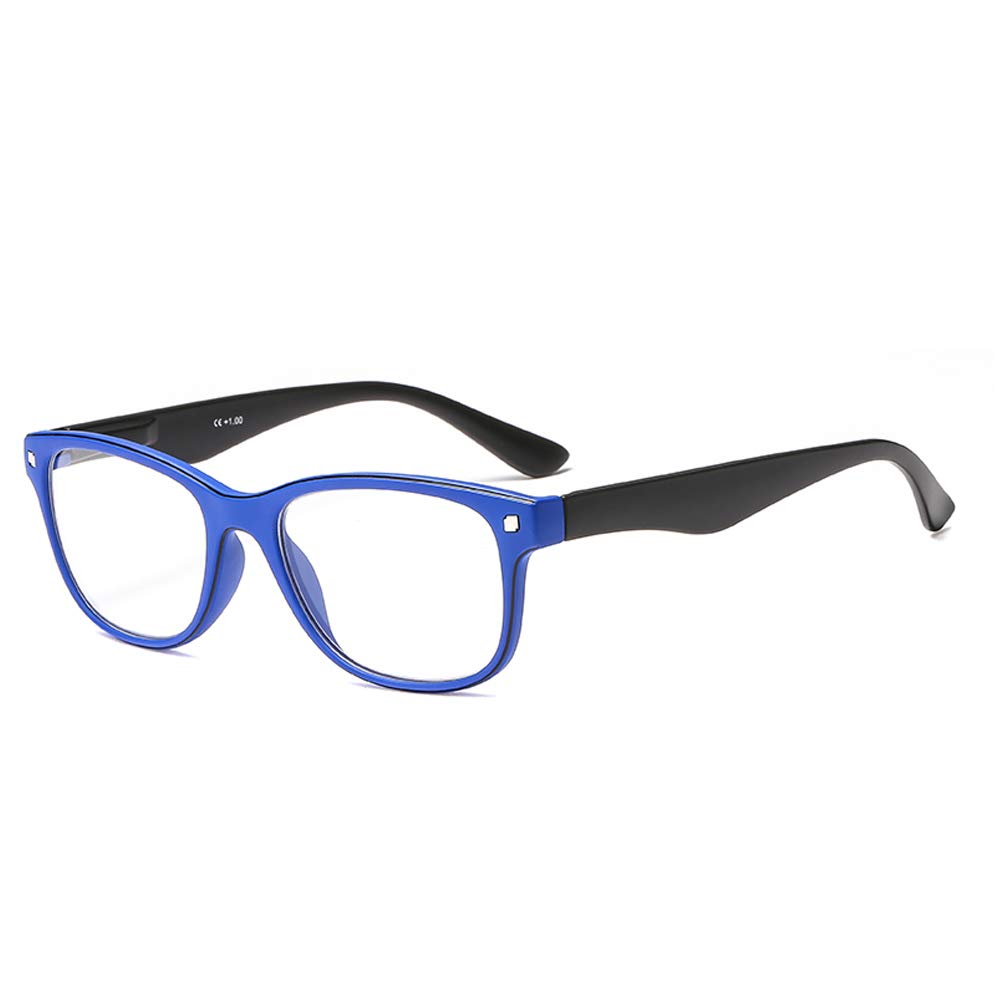 Suertree Reading Glasses, Spring Hinge Computer Glasses Aid Eyewear Women Men Retro Clear Lens Muti Frame Glasses 1.5X JH243