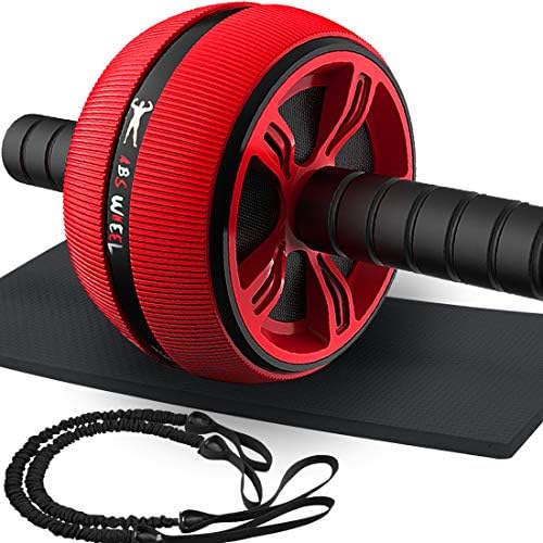 LAFENI Ab Roller, Home Abdominal Exercise Equipment Core Workout Machine Wider Ab Roller Wheel with Resistant Band