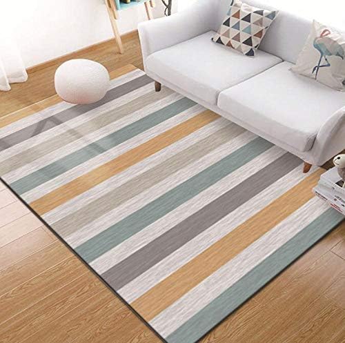 niubj Morocco,Carpet,Modern,Fluffy,Geometric,Colored,Stripes,Pattern,3D,Cream,Living Room,Bedroom Unbeatable Merchandise -160X230Cm_Rug