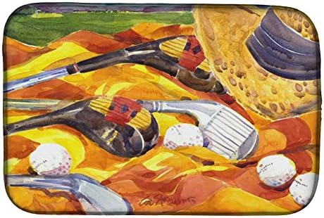 Carolines Treasures 6063Ddm Golf Clubs Golfer Dish Drying Mat 14 X 21 Multicolor