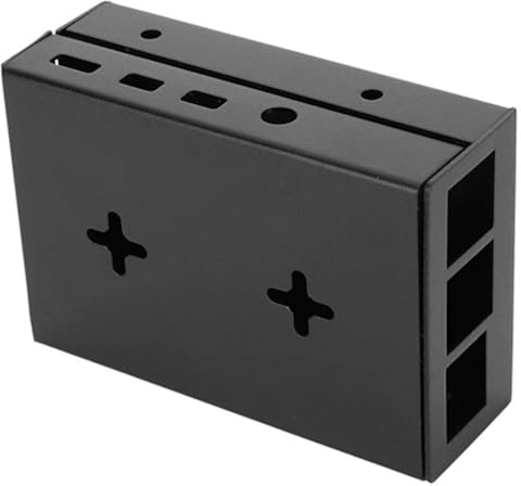 Carcasa de Enfriamiento de Aleación de Aluminio Carcasa Sensor de Temperatura Radiador Controlado Escape de Calor Con Ventilador Accesorios Aptos Para El Modelo Raspberry Pi 4 V1