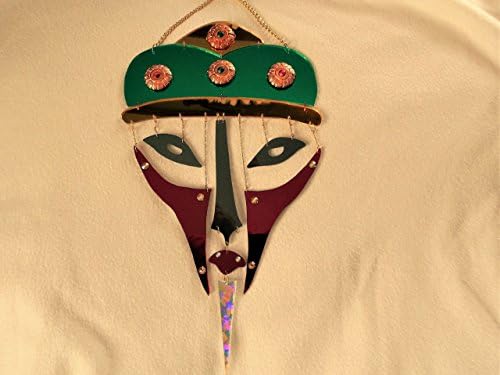 Nalou Warrior Wall Hanging Mirror Acrylic African Mask