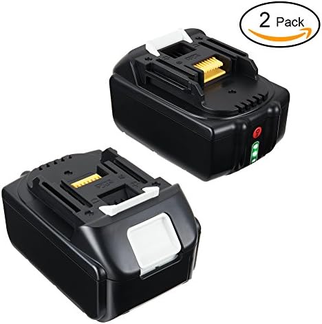 Bingogous 18V 5.0Ah LXT Lithium-Ion Battery with LED Indicator for Makita BL1850B BL1850 BL1840 BL1830 BL1820 LXT-400 194204-5 Cordless Power Tools 2 Pack
