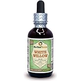Herbal Terra LLC White Willow (Salix Alba) Glycerite, Organic Dried Bark Alcohol-Free Liquid Extract 2 oz