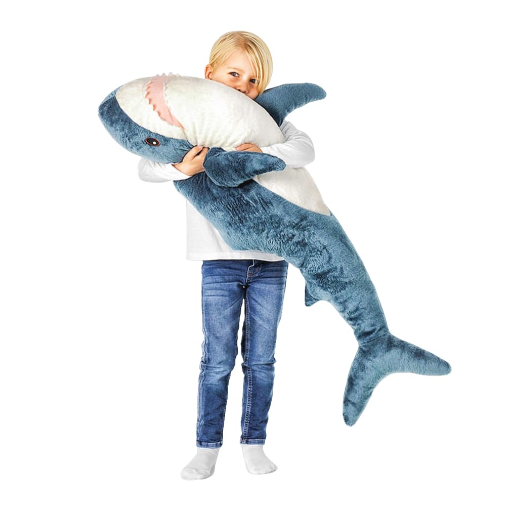 Photo 1 of XIYUAN 39.3-Inch SharkPlush Toy Giant SharkStuffed Animal Soft SharkPillow Cushion Shark Plush Pillow Chubby Stuffed Shark Toy Bedtime Gift Throw Pillow for Home Room Décor Kids