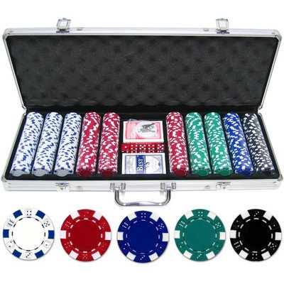 500 Piece Dice Poker Chip Set