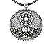 Paw Paw House Yoga Inspired Lotus Flower Darma Wheel Necklace Pendant for Women Men Tibetan Buddhist Protection Jewelry