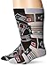 Nintendo mens 2 Pack Crew Casual Sock, Grey, 10 13 US