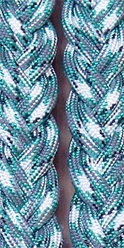 Endurance and Trail Reins with Innovative Water Loop / Rein Extension (Green Splash)