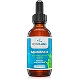 Pure Plant-Based Squalane Oil Boosted with Vitamin E (LARGE 2 oz) - Organic ECOCERT/USDA Certified Squalane Derived from Suga