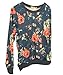 Oops Style Womens Crewneck Long Sleeve Printed Floral Pullover Sweatshirts