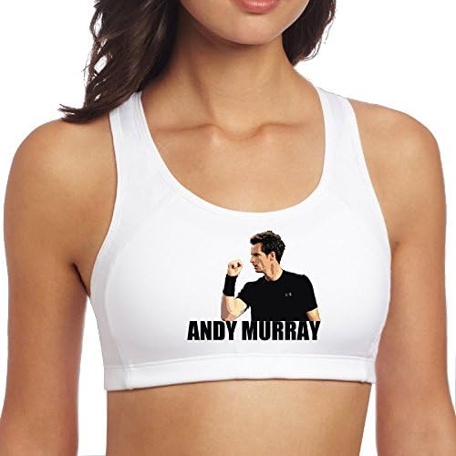 NCKG Women's Andy Murray Tennis AOL Bra Vest, White Size S