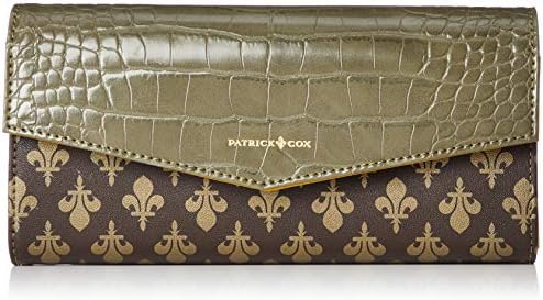 [パトリックコックス] 長財布 《クロコキングス》 ユリ柄 PVCモノグラムプリント 牛革クロコ型押し コンビ素材 内装配色デザイン PXLWKDT1(専用BOX入り)