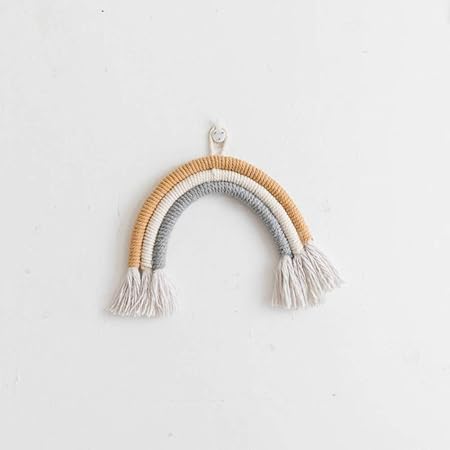 Arc En Ciel Macrame Tapisserie Fait Main Creatif Chambre D Enfant Decoration Tenture Murale Tisse Mur Art Pour Appartement Salon Chambre Mur Decor B 18x15cm Amazon Fr Cuisine Maison