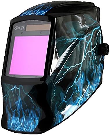Welding Helmet, OCALL Solar Powered Auto Darkening Welding Helmet/Grind Mask Large Viewing Area 5 FREE spare lens covers