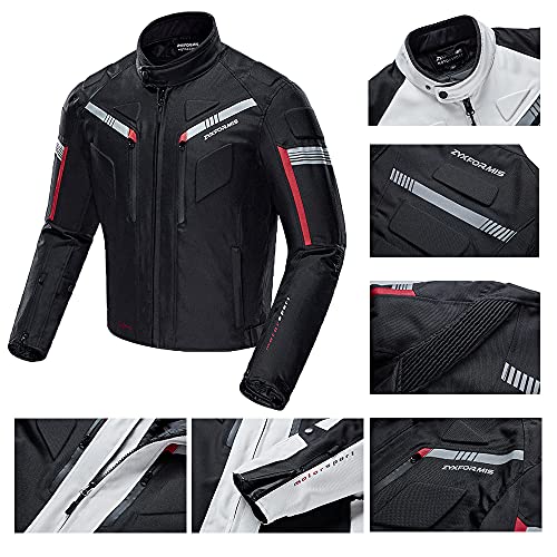 Motorcycle Jacket,Motorbike Biker Waterproof Jackets, Windproof Full Body Protective Gear Armoured Autumn Summer Winter for Men