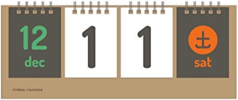 Bookfriends Wirebound flip for Both Perpetual Desk Calendar and D-Day Desk Calendar (Natural)