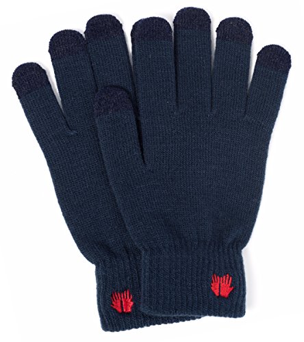 Warm Touch Screen Gloves - 6 Vibrant Colors - Works On All Smartphone Devices (Navy)