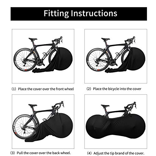 WESTGIRL Bicycle Wheel Cover, Anti-dust Indoor Bike Storage Bag, Washable Elastic Bicycle Scratch-Proof Protective Gear Tire Package for MTB Road Bike, Keeps Floors and Walls Dirt-Free