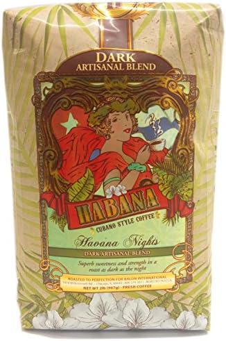 Havana Nights Cubano Style Coffee - Dark Artisanal Blend - Large 2lb Bag