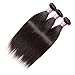 YIROO 7A Brazilian Virgin Straight Hair Weave 1 Bundle 100% Unprocessed Brazilian Virgin Human Hair Weave Extensions Natural Color 95-100g/pc