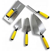 5PCS Masonry Hand Tool Set, Concrete Tools Set Includes Brick Trowel, Pointing Trowels,Margin, Tuck Pointing Tool