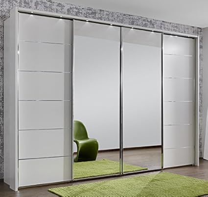 Wiemann Manhattan 4 Door Sliding Wardrobe With Drawer Amazon Co