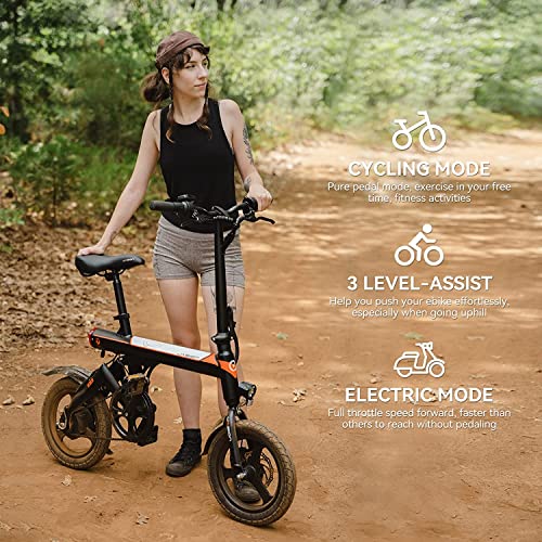 Jasion EB5 Plus Electric Bike, 480 WH Removeable Battery, 750W Peak Motor Electric Mountain Bike, 20MPH Ebike for Adults with Front Fork Suspension
