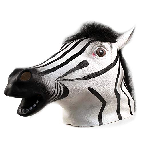 Ace-Martial-Arts-Supply-Zebra-Mask-Latex-Animal-Mask