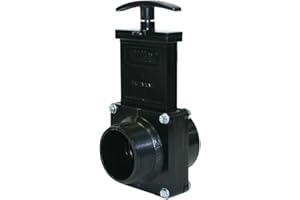 Valterra 7208 ABS Gate Valve, Black, 2" FPT x MPT