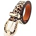 Leopard Print Faux Leather Fashion Belt for Ladies, Gift Idea,Brown,One Size