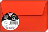 Clairefontaine 55991C Self-Adhesive Envelopes 9x14cm 120 g/m² Coral Red Pack of