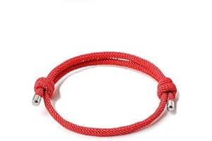 BIYONGDE Nautical Woven Friendship Rope Boho Bracelet Handmade Braided Wrap String Steel Charm Adjustable