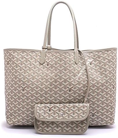 CharlestonDe Lady Tote PU Leather Shoulder Bag Set ( M Size ) (Khaki)