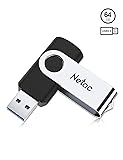 Netac 64G USB 2.0 Flash Drive, Swivel Design Memory Stick, Pen Drive, Thumb Driv