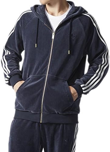 adidas velour hoodie mens
